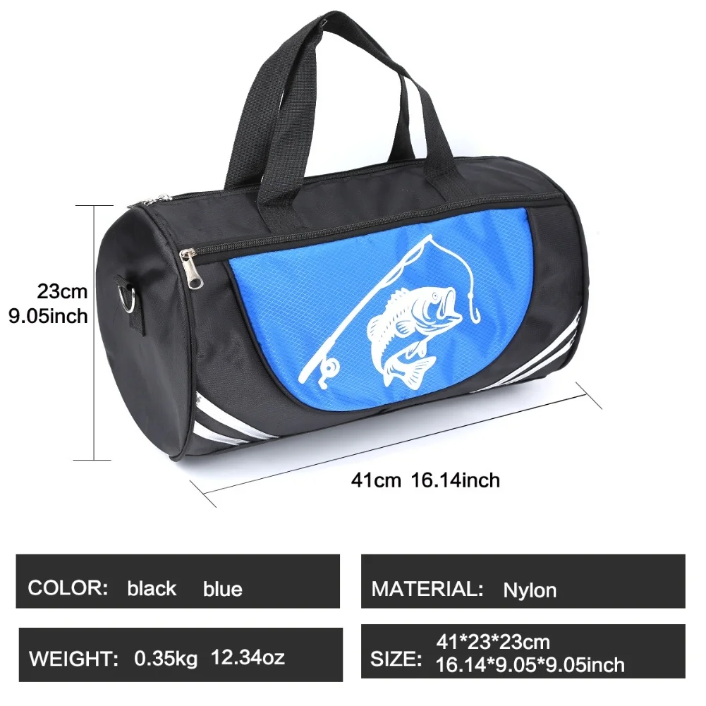 

Single Shoulder & Crossbody Fishing Bag - Large Capacity Cylindrical Sports Backpack, Portable Storage For -Fishing Rods & Reels