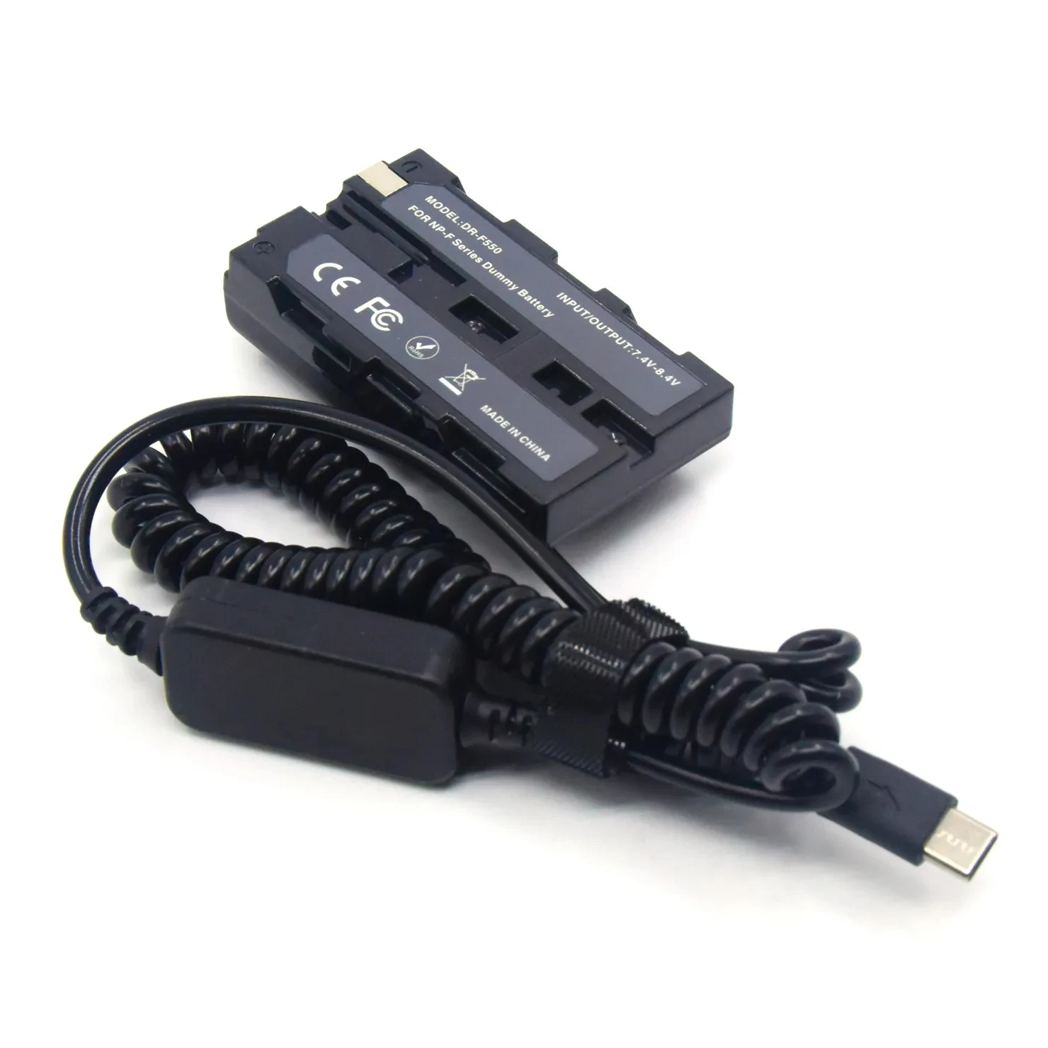 NP-F550 Full Decoded Dummy Battery PD Type C Replacement of NP-F570/F750/F950 Compatible with LED video light For Sony Camera