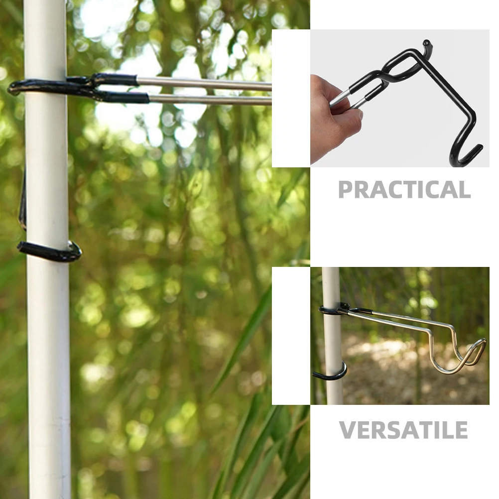 

s Outdoor Gas Lamp Hook Camping Lantern Tent Light Stainless Steel Metal Hanger Durable Travel Gear Pig Tail Design Easy