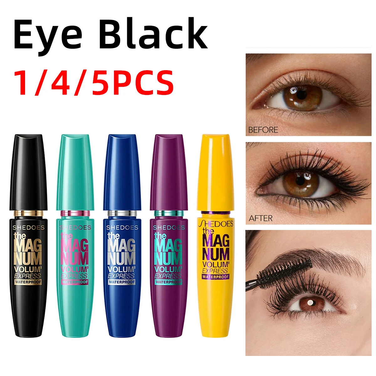 1/4/5 pièces oeil noir noir imperméable résistant à la sueur mince bouclés Durable naturel pas facile à tacher un cadeau de noël idéal doux