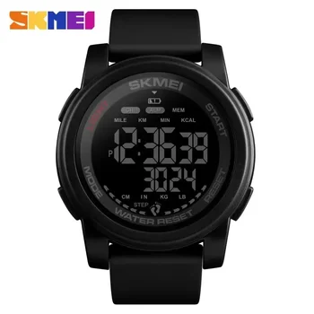 SKMEI waterproof watch relogio masculino 2 time mileage watches male calorie distance digital sports wristwatch for men 1469