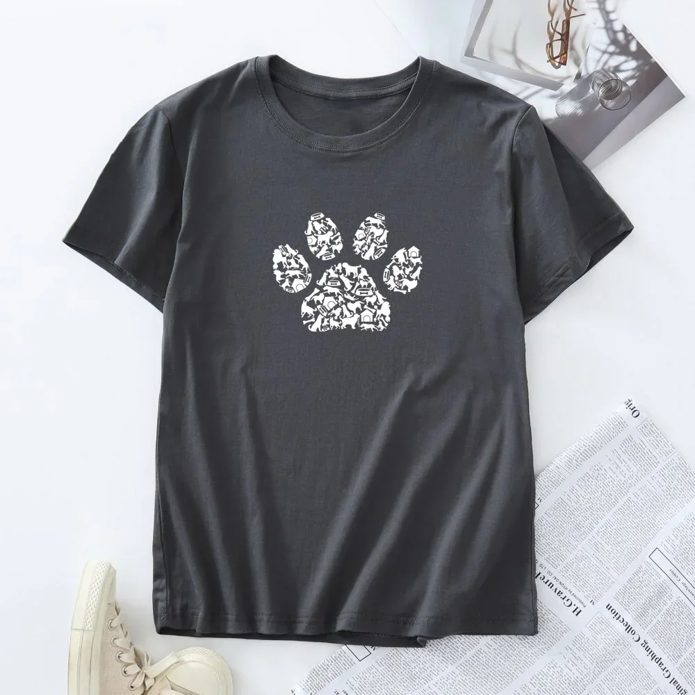 Plus Size Women's Tees Short Sleeve T-shirt 100% Cotton Summer Tops Woman Clothing Female Tshirt Graphic T Shirts