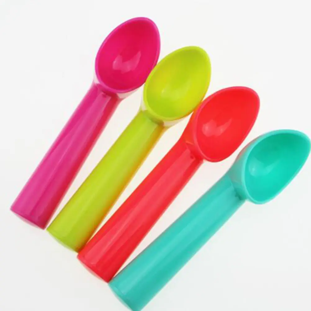 4Pcs Ice Cream Scoops Ergonomic Plastic Spoons for Fruit Salad Dessert Home Kitchen Gadget Ice Cream Ball Scoops view 4