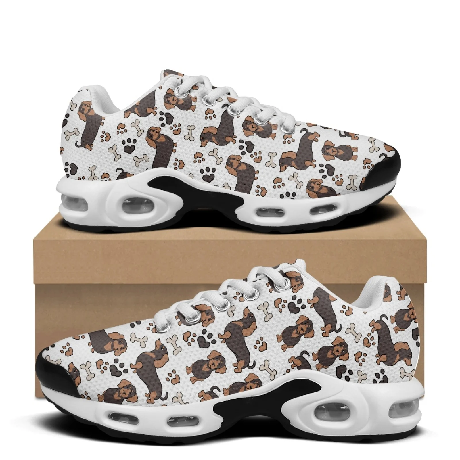 XIXIRIMIDO Air-Cushioned Sneakers Women's Running Shoes Men Commuter Shoe Nurse Shoes Lightweight Breathable Comfort Dachshund