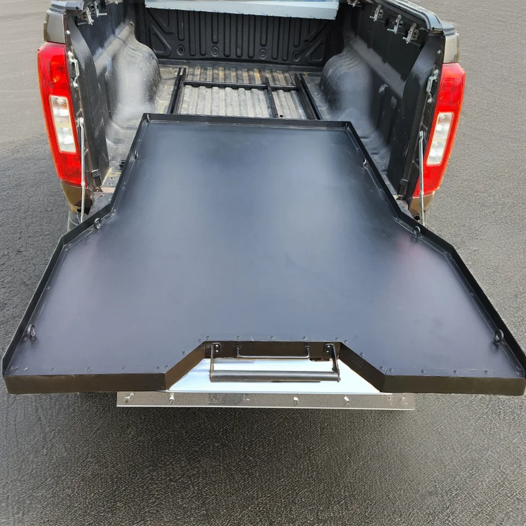 New Design Auto Accessories for NP300 Sports Style Truck Bed Slide Tray Ranger and Pao Model Step Bar and Bumper Type and canopy