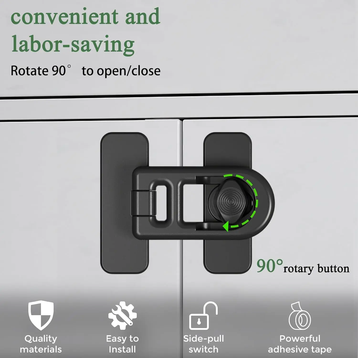Child Safety Refrigerator Lock Oven Lock Adhesive Child Proof Cabinet Locks for Fridge Drawers Closets Windows view 4