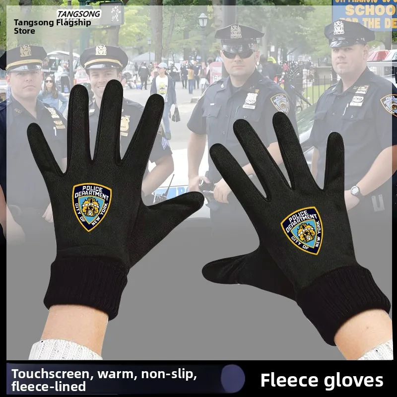 

Nypd Tactical Action Gloves Warm Touchscreen Cycling Gloves Fleece Lined Police Agent Gloves Youth Winter Fashion Accessories