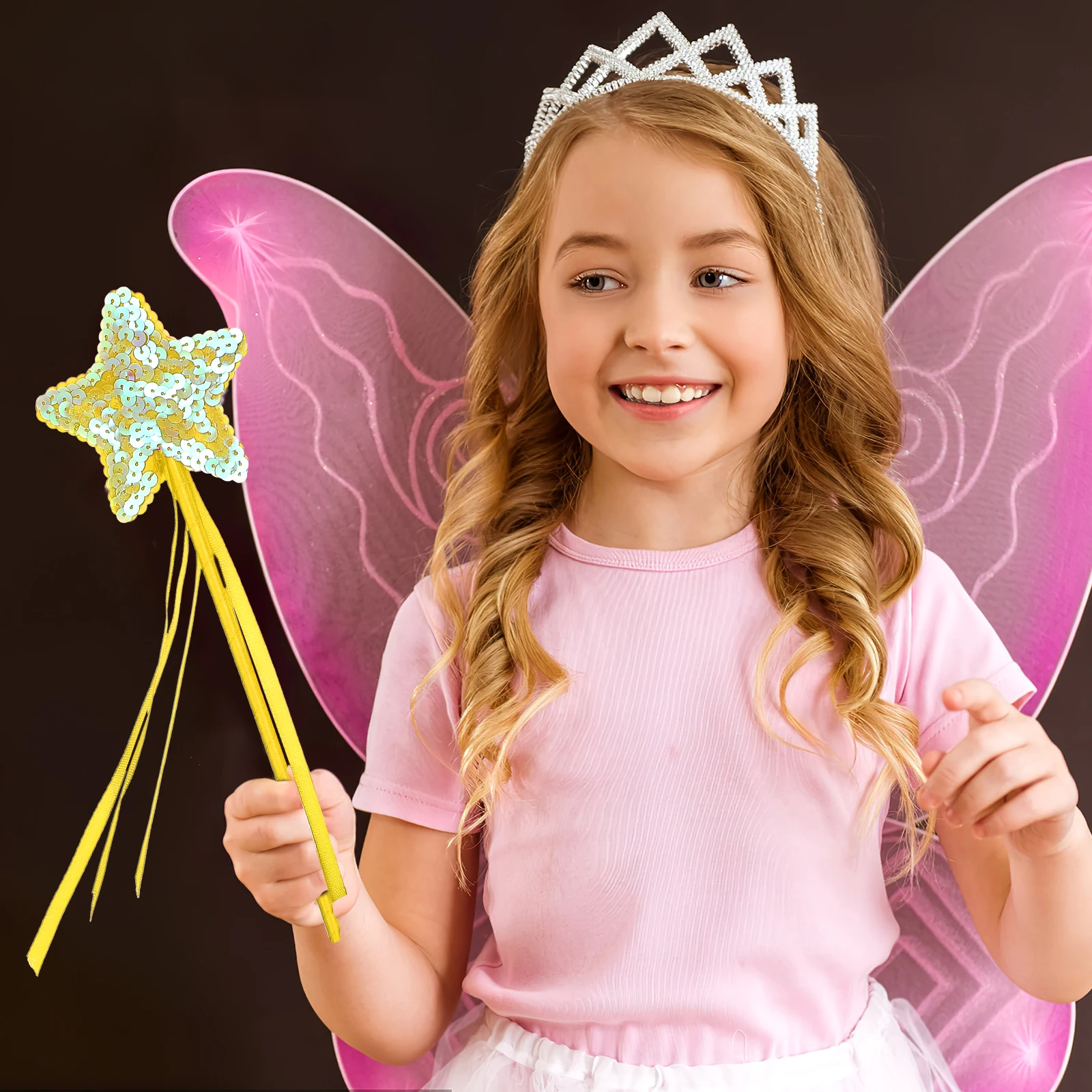 

6pcs Fairy W Set Star Kids Sticks Party Props Girls Butterflies Safe Plastic cosplay decoration birthday stage