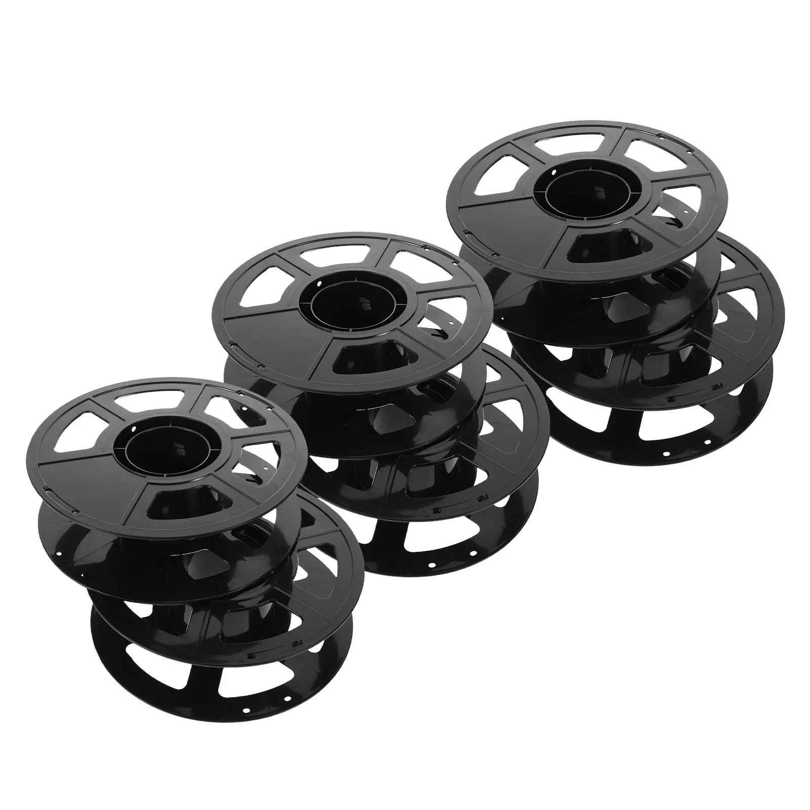 

6Pcs 3D Printer Filament Spool Organizer Reusable Plastic Reel Lightweight Holder for Smooth Winding and Tangle-Free Storage 3D