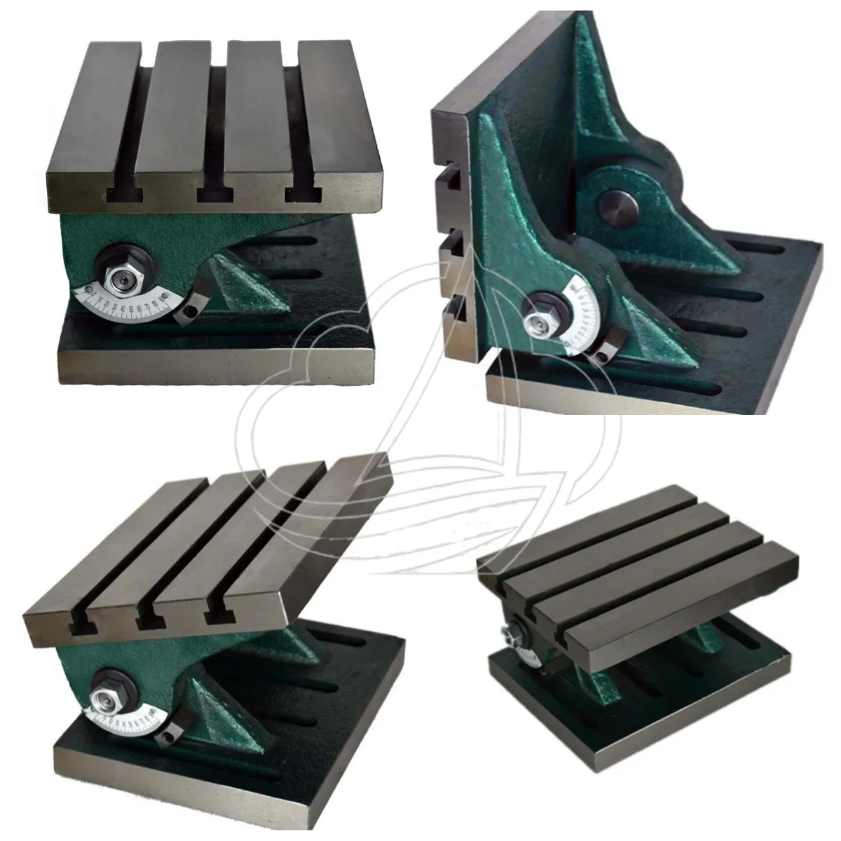 High Precision 6 Inch Work Table, Tiltable & 90° Rotating Structure, Auxiliary Tool for Metal Machining Equipment