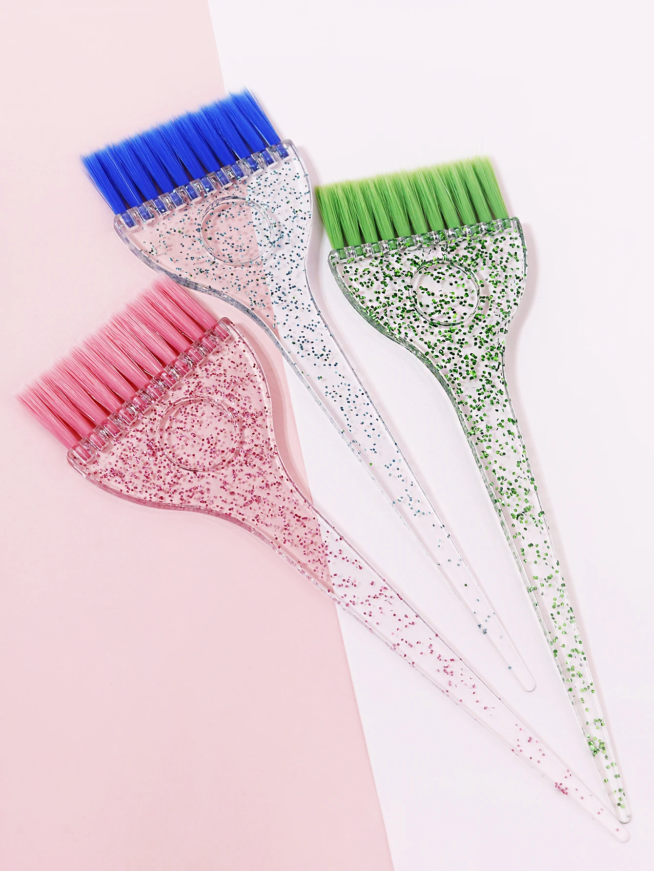 1PCS professional plastic crystal single-sided hair dye brush, hair dye tools, suitable for home DIY hair dye and salon use