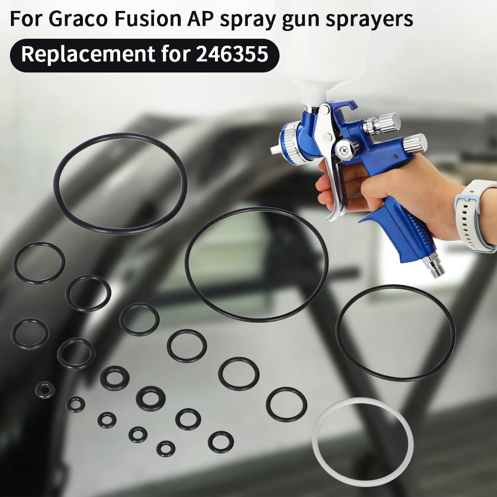 For Graco Fusion AP spray gun sprayers 10 Sets O-ring Rebuild kit High Quality Rubber Replace Part #246355