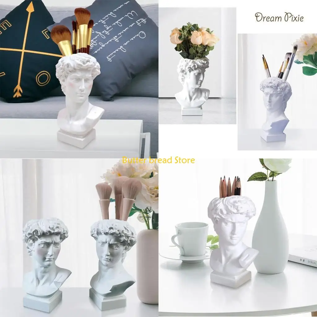 Ali French Rapper W89C Decorative Resin Pen Holder Stone Statue Stationery Holder Office ...