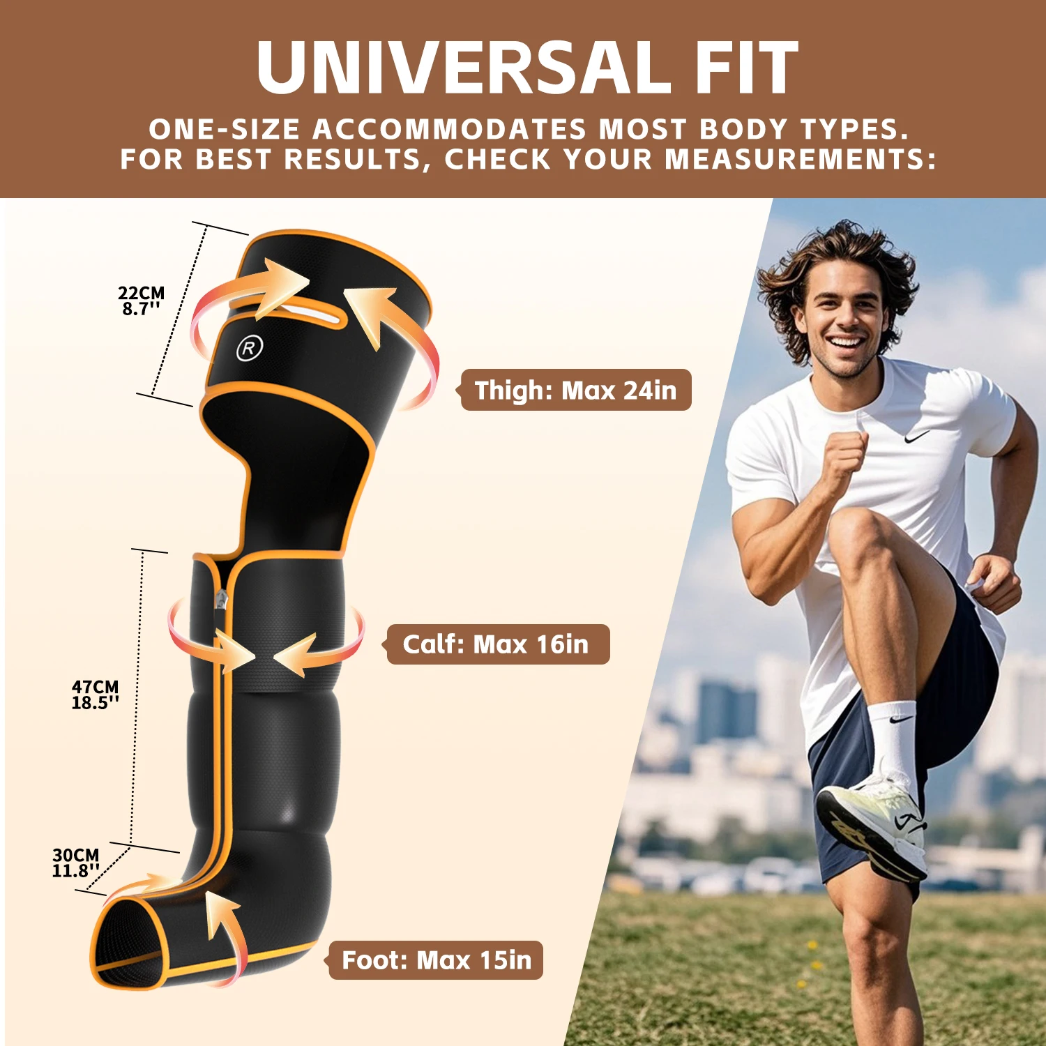 Leg Massager with Heat And Compression 6 Modes 3 Intensity Levels for Pain Relief Circulation Leg Compression Machine Boots