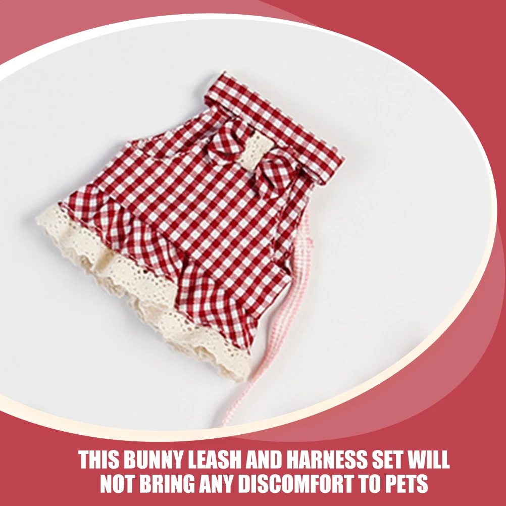 

Pet Harness Comfortable Bunny Strap Rabbit Traction Leash Hamster Cloth and Leashes