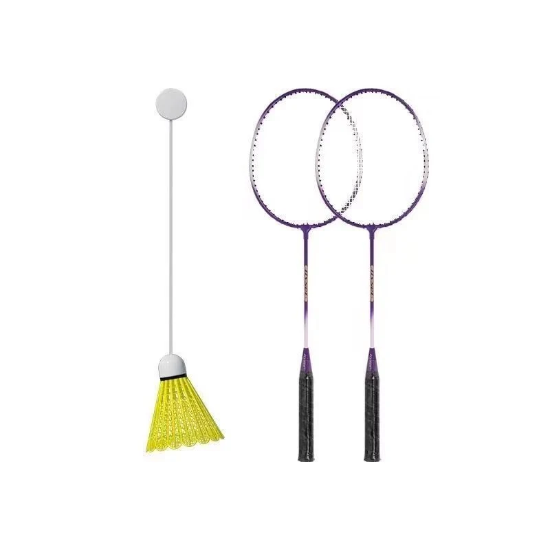 Dispositivo De Treinamento Para Badminton Single Player, Linha De Rebound Automático, Rotação De Ventosa