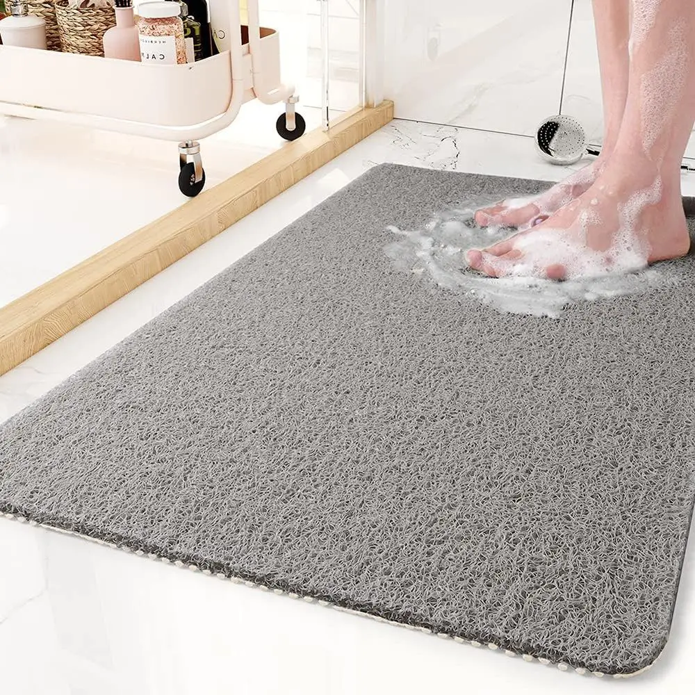 

Противоскользящий коврик для ванной 17x30 дюймов, из ПВХ, подходит для душа и влажных помещений, быстро сохнет