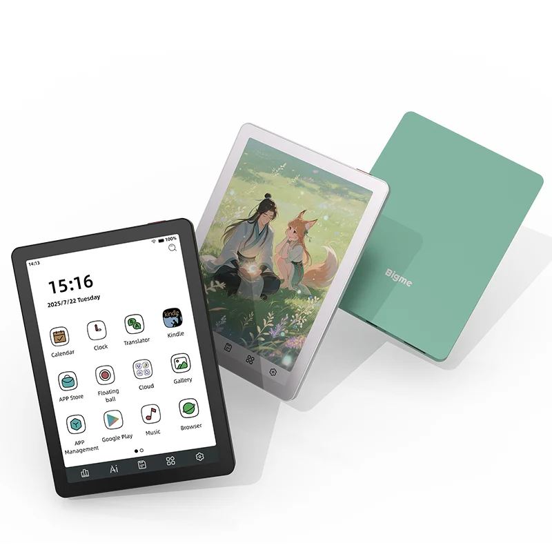Bigme B6 ereader, lector de libros electrónicos de papel electrónico portátil de 6 pulgadas, libro electrónico con luz frontal de 36 niveles de 300PPI, Android 14 con Google Play