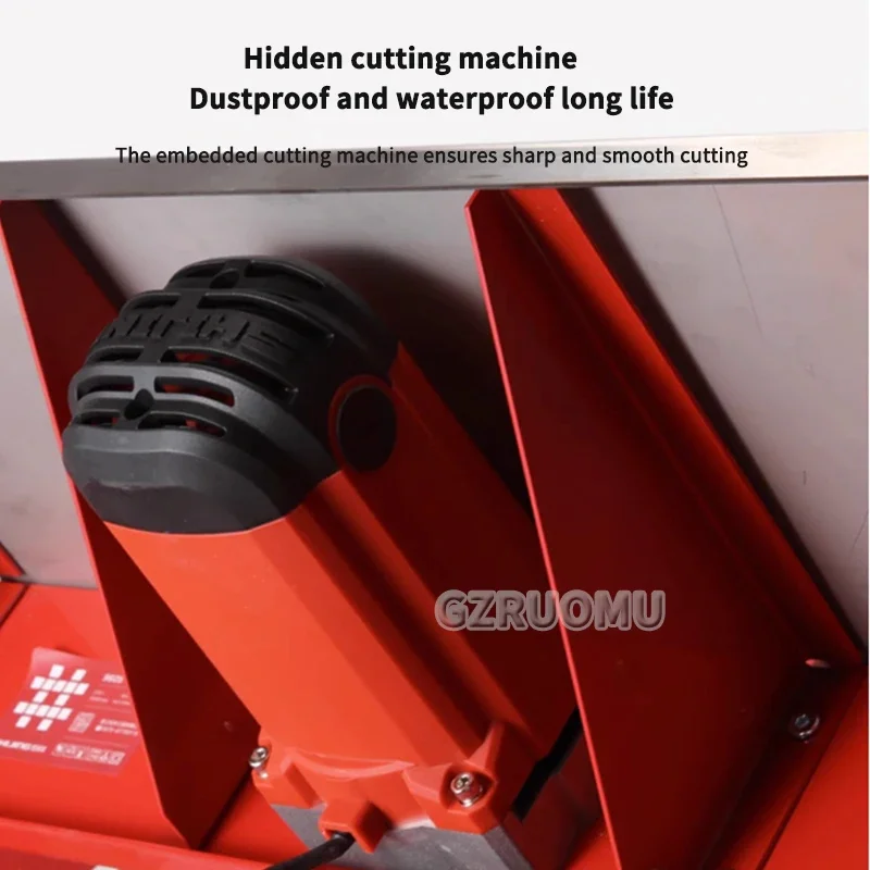 Dustless Precision Tile Saw Cutter Machine - 1.2/1.6M Folding Guide Rail 45° Chamfer Multifunction Automatic Tile Cutting Table