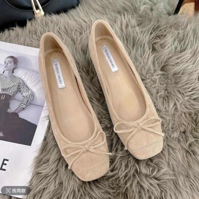 

Fashion Shallow Women Ballet Flats Dance Shoes Casual Female Soft Footwear Butterfly-Knot Ladies Slip on Shoes