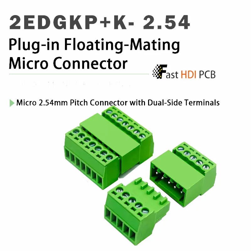 【Green Mini】2.54mm Mid-Air Mating Connector Set (2-24P) | Full Male/Female Pair | CE/PA66| 125V/4A for Medical/Automotive