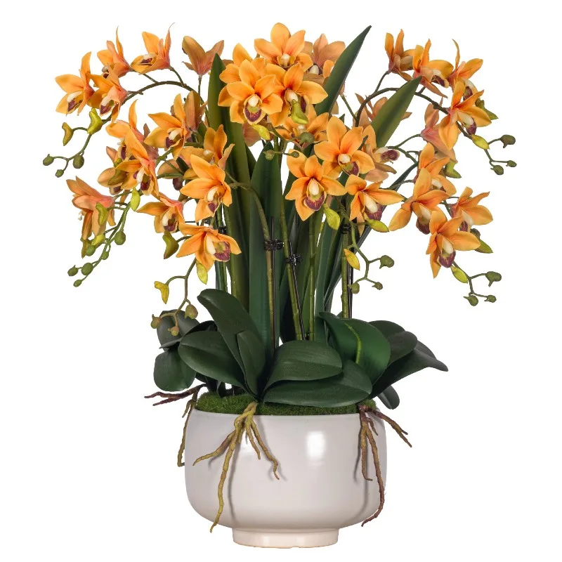 

Advanced Simulation Cymbidium False Flower Decoration Home Decoration Ornament