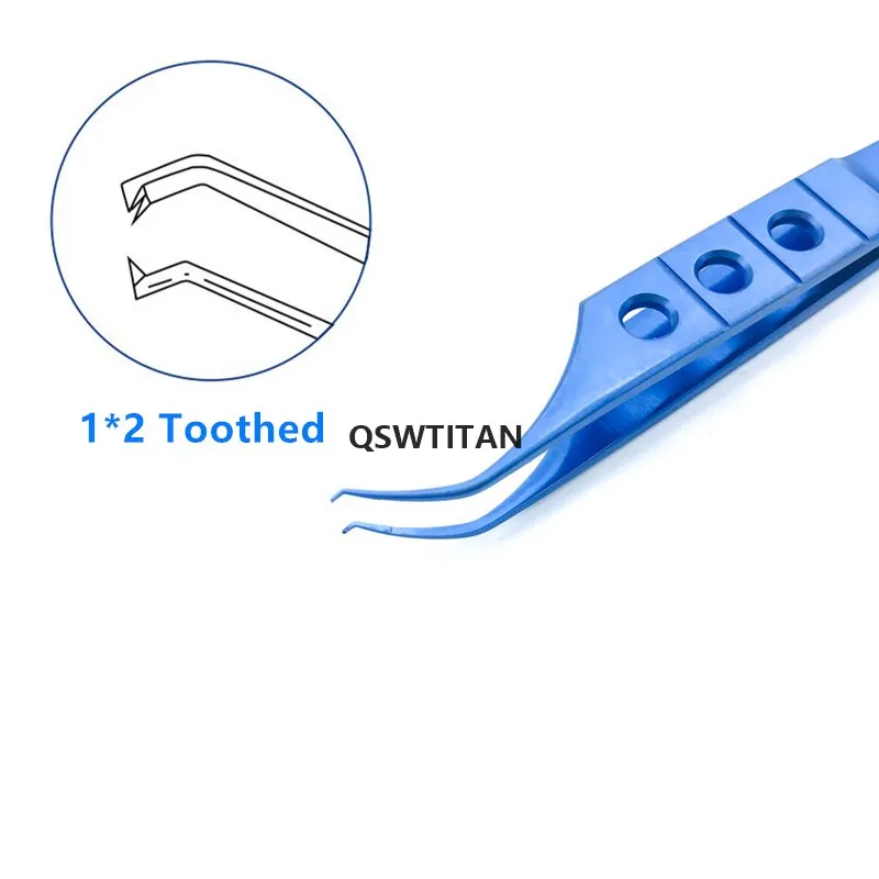 Pinça tálmica de titânio botvin colbri escova de dentes oftálmica instrumento cirúrgico