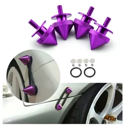 Universal Red Spike Quick Release Fasteners Car Bumper Trunk Hatch Lids Aluminum Release Fasteners Attachment Fastener Washers