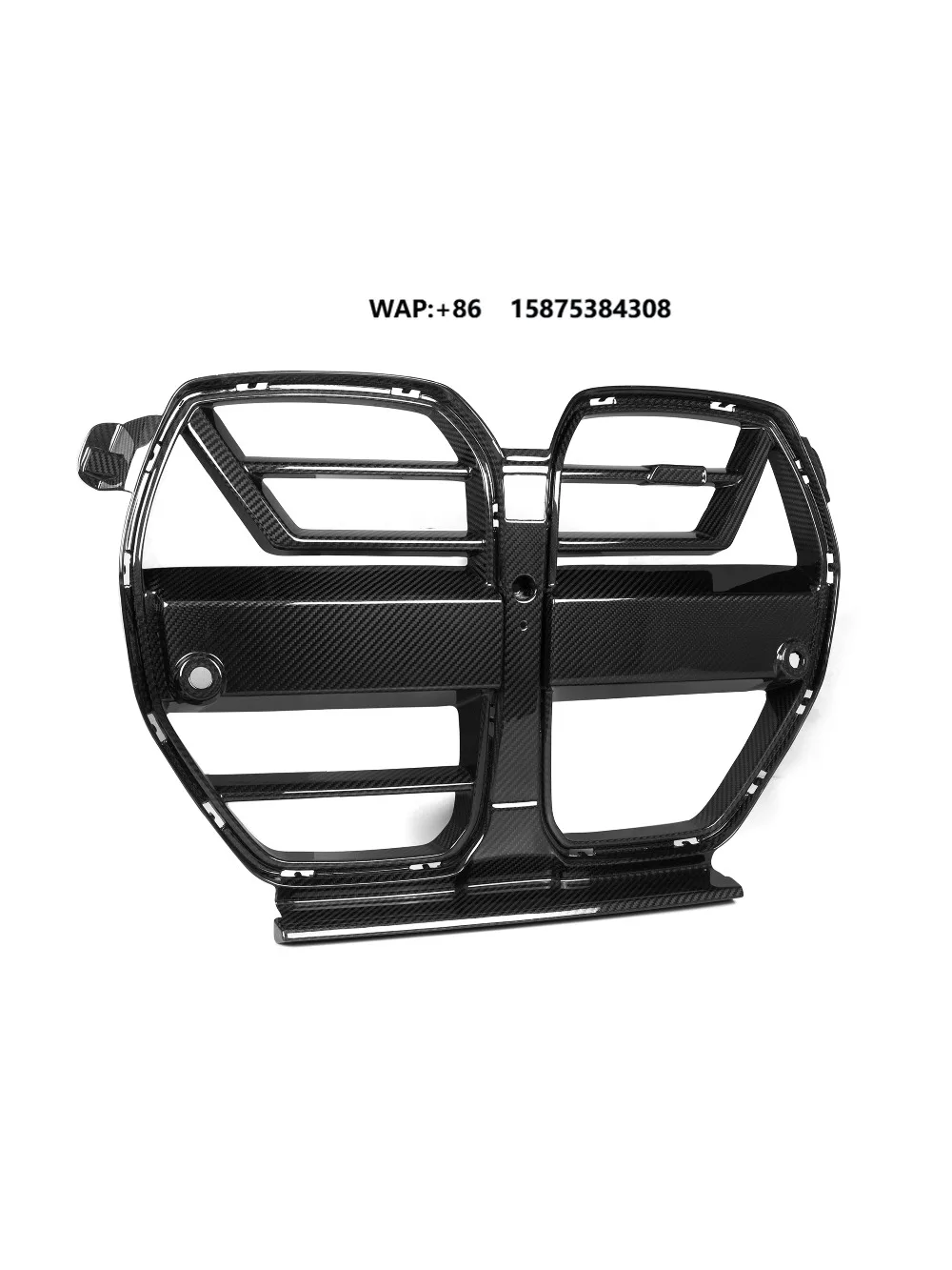 Dry Carbon Fiber Front Grille for 2021+ M3 G80 M4 G82 SQ-A Style Carbon Fiber Grille With ACC Sensor Car Front Bumper Grille