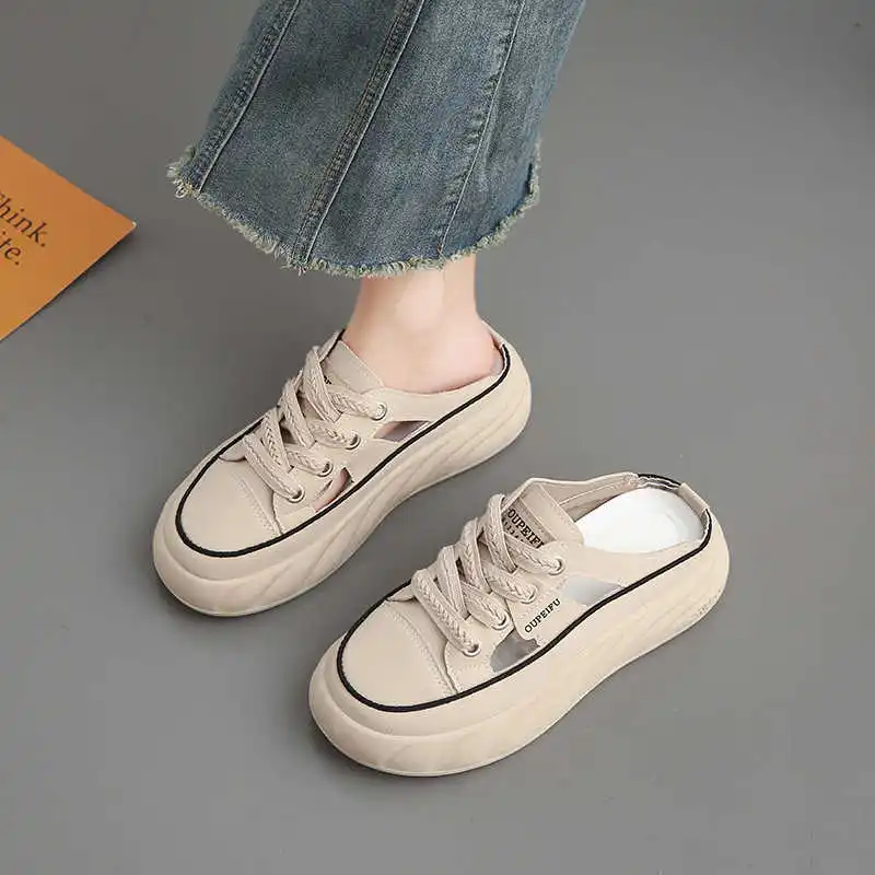 

Round Tip Strappy Women's Shoes Casual Walking Best Spring Autumn Sneakers Sports Loofers Hit Beskete The Most Sold