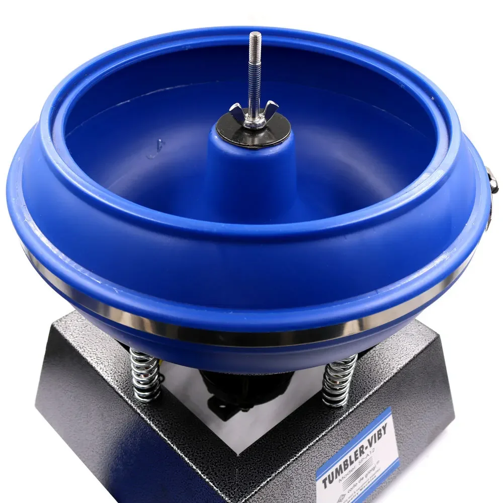 

Vibratory barrel grinder removes burrs from the edges of jadeite and metal,and cleans surface stains.12-inch vibratory polisher