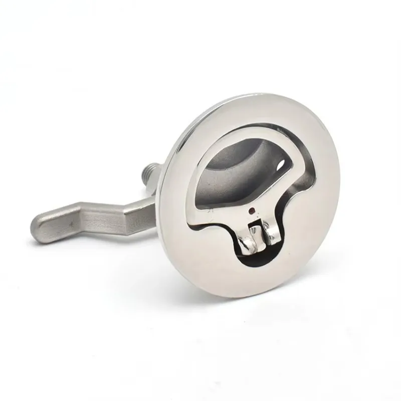 STTL New 316 Stainless Steel Marine Boat Hatch Lock Pull Ring Turning Lock with Lift Handle Popular Marine Hardware