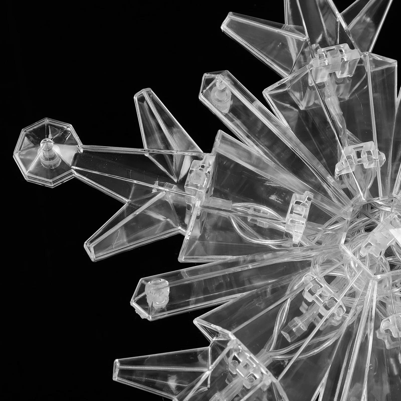 

1pc Christmas Tree Topper Decor Snowflake Led Illuminated Xmas Treetop Ornament For Holiday Party Plastic Tree Topper