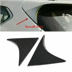 2pcs Car Rear Window Spoiler Side Wing Cover Trim ABS Carbon Fiber Style fit for Hyundai Tucson 2015 2016 2017 2018 2019 2020