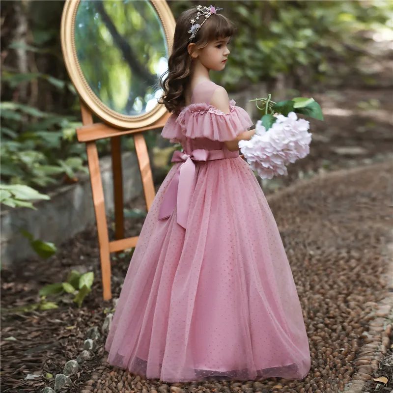 2022 Girls Dresses 5-14 Years Kids Birthday Party Formal Evening Ball Gown Children Clothing For Girl Wedding Princess Dress