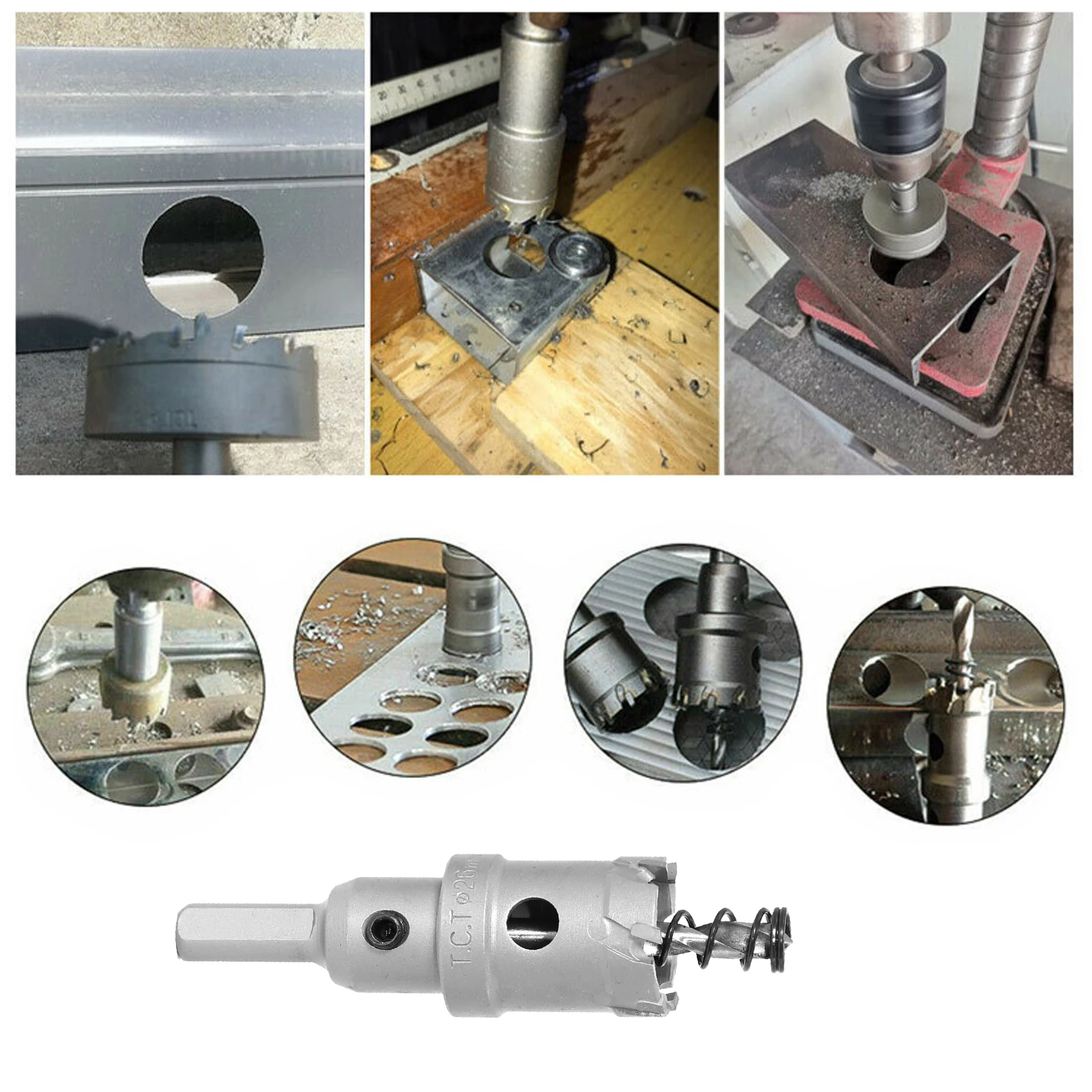 1 pezzo 5A inserto in metallo duro TCT foro per punta da trapano 12mm sega a tazza di gruppo foratura in acciaio inossidabile e lega metallica