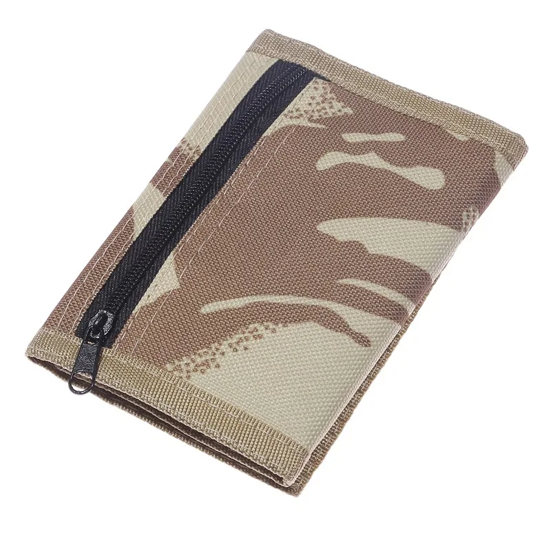 Camouflage Wallets Slim Wallet Trifold Sports with Zipper Travel Coin Purse Cards Holder Gifts