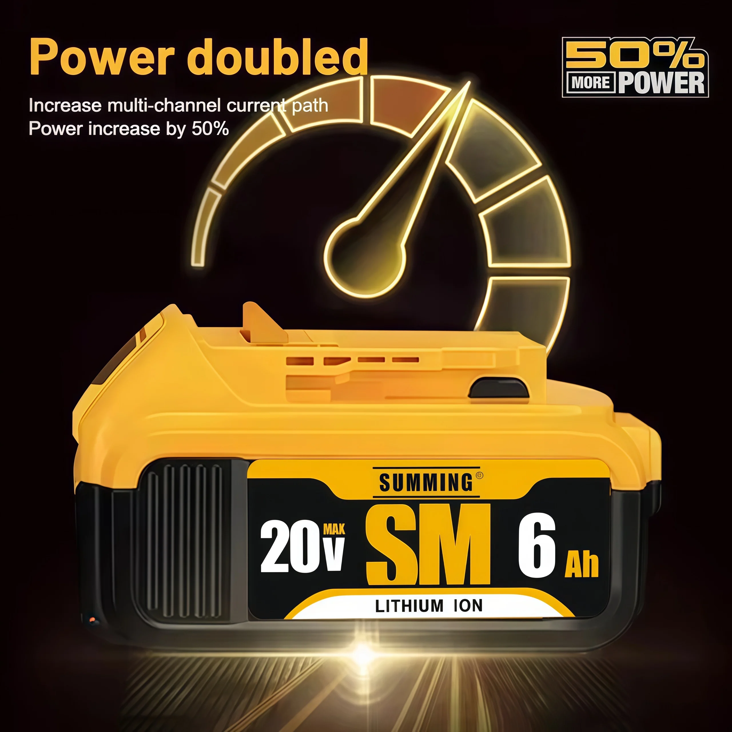 Vysokokapacitní lithium-iontová baterie 18V/20V MAX pro Dewalt DCB182 DCB186 DCB200 DCB204 kompatibilní s akumulátorovými vrtačkami a rázovými aku vrtačkami - náhled 4