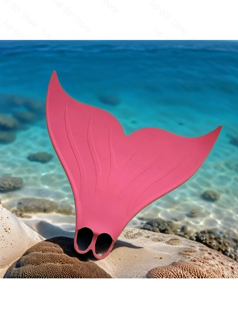 Mermaid flippers diving frog shoes silicone professional swimming training adult single webbed free diving fish tail