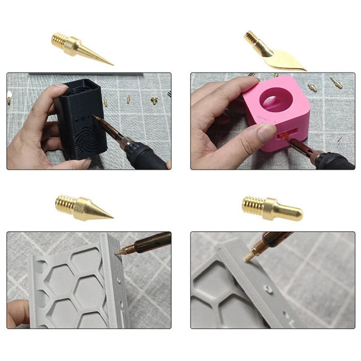 Soldering Iron Tips Heat Insertion Tips Kit Replaceable Soldering Welding Iron Tips Kit for 3D Printer Flimanet Parts