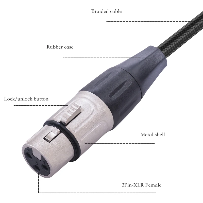 Converter Adapter Cable 3.5 3.5mm Female To 3Pin Female Microphone