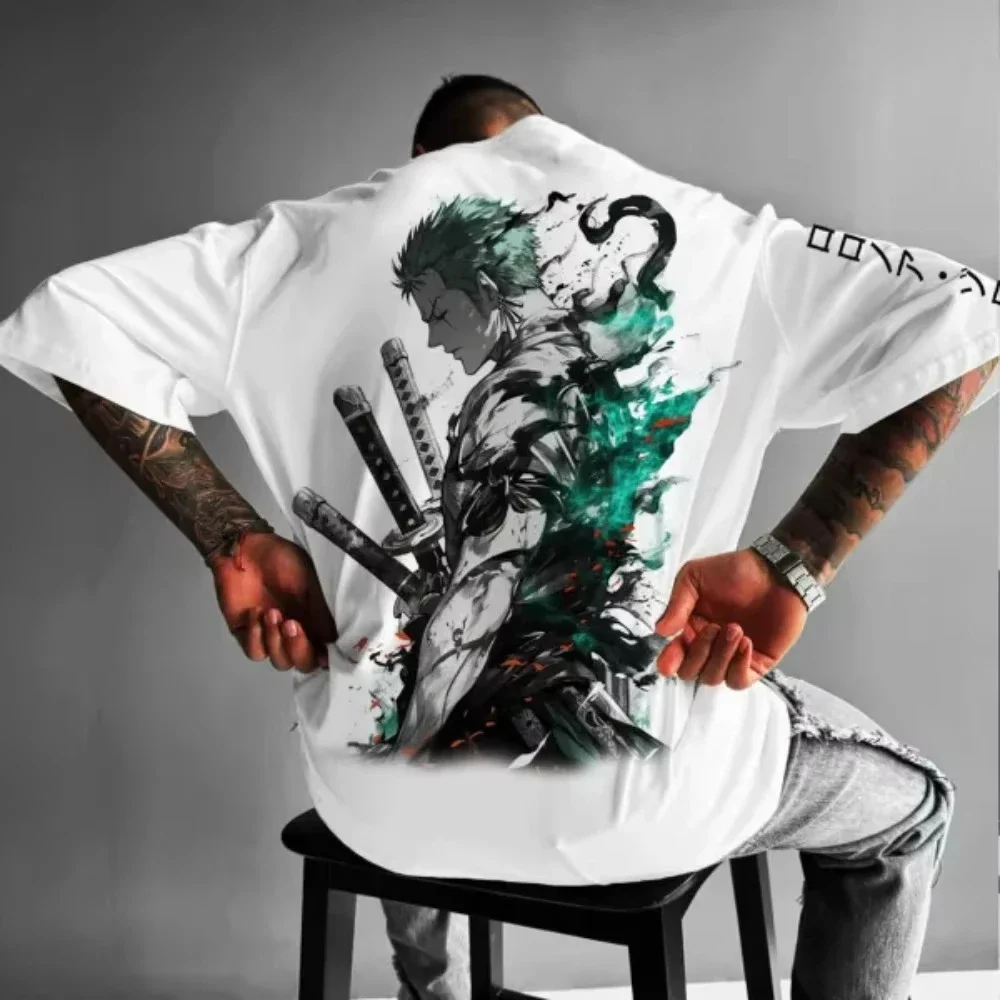 夏ワンピースアニメ共同ブランドTシャツ2026ストリートメンズ日本原宿ルーズカジュアル親子半袖トップス