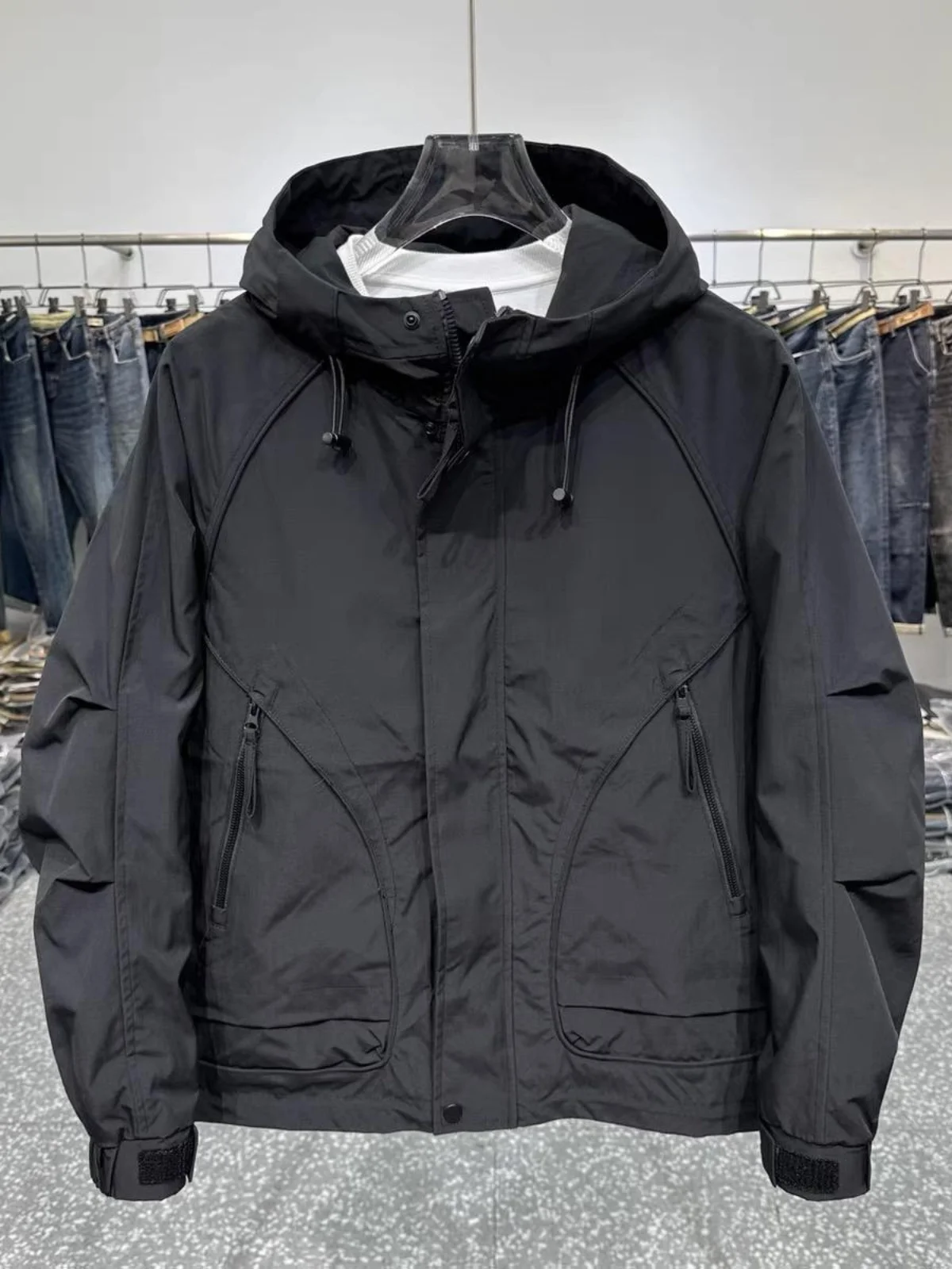 

Faionable ort Men's Jaet Spring Autumn New Sle Casual Hooded Workwear Polyester Material Youth ular Outerwear