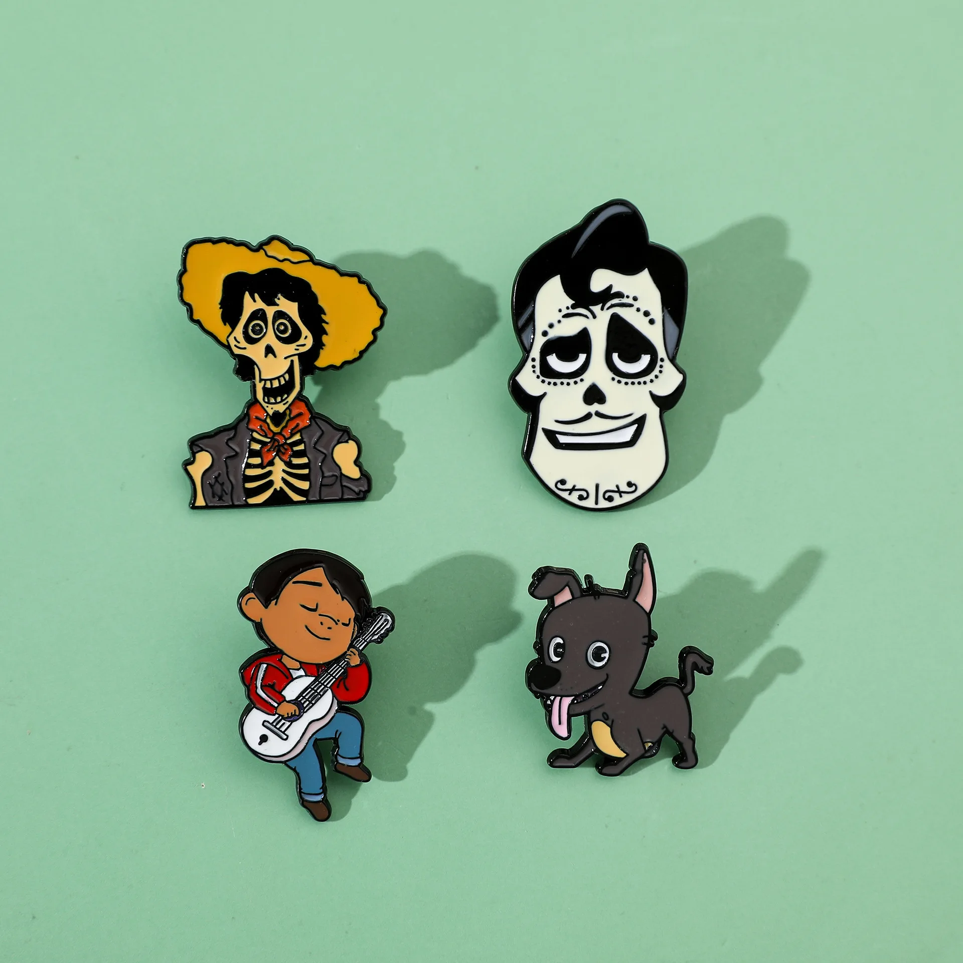 Cartoon Cute Creative Coco Metal Badge Mig Hector Character Alloy Brooch Pin Accessories Y2k Fashion Toys Anime Cartoon