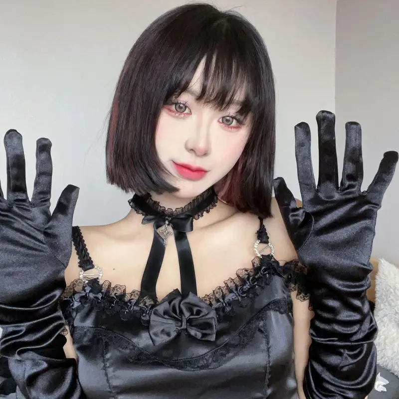 ロリータ-レースとクロスボウのネックレス,パンク,ゴシック,愛らしい,装飾的なアクセサリー