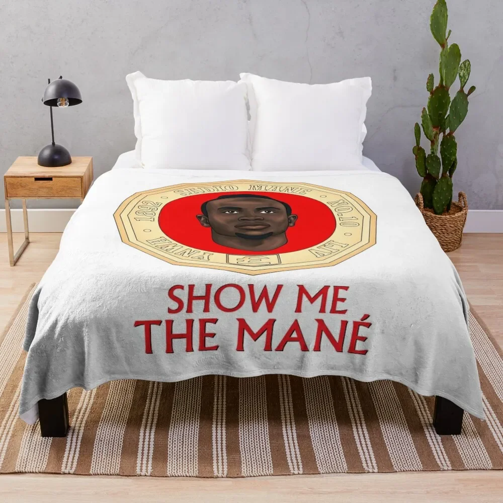 

Liverpool Sadio Mane - Show Me The Mane Throw Blanket Sleeping Bag christmas decoration Blankets