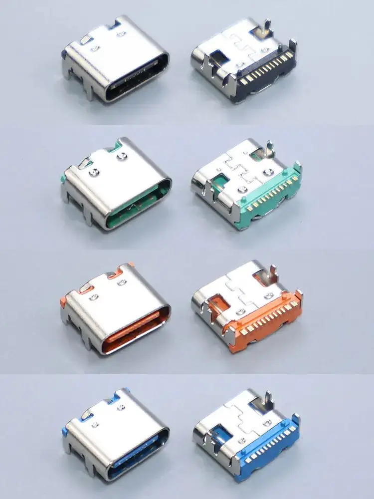 JCD 10-50PCS 16Pin Type-C Vrouwelijke Socket SMT SMD DIP Lader Connector USB 3.1 Plaatsing SMD DIP Voor PCB Hoge Stroom Opladen - afbeelding 2