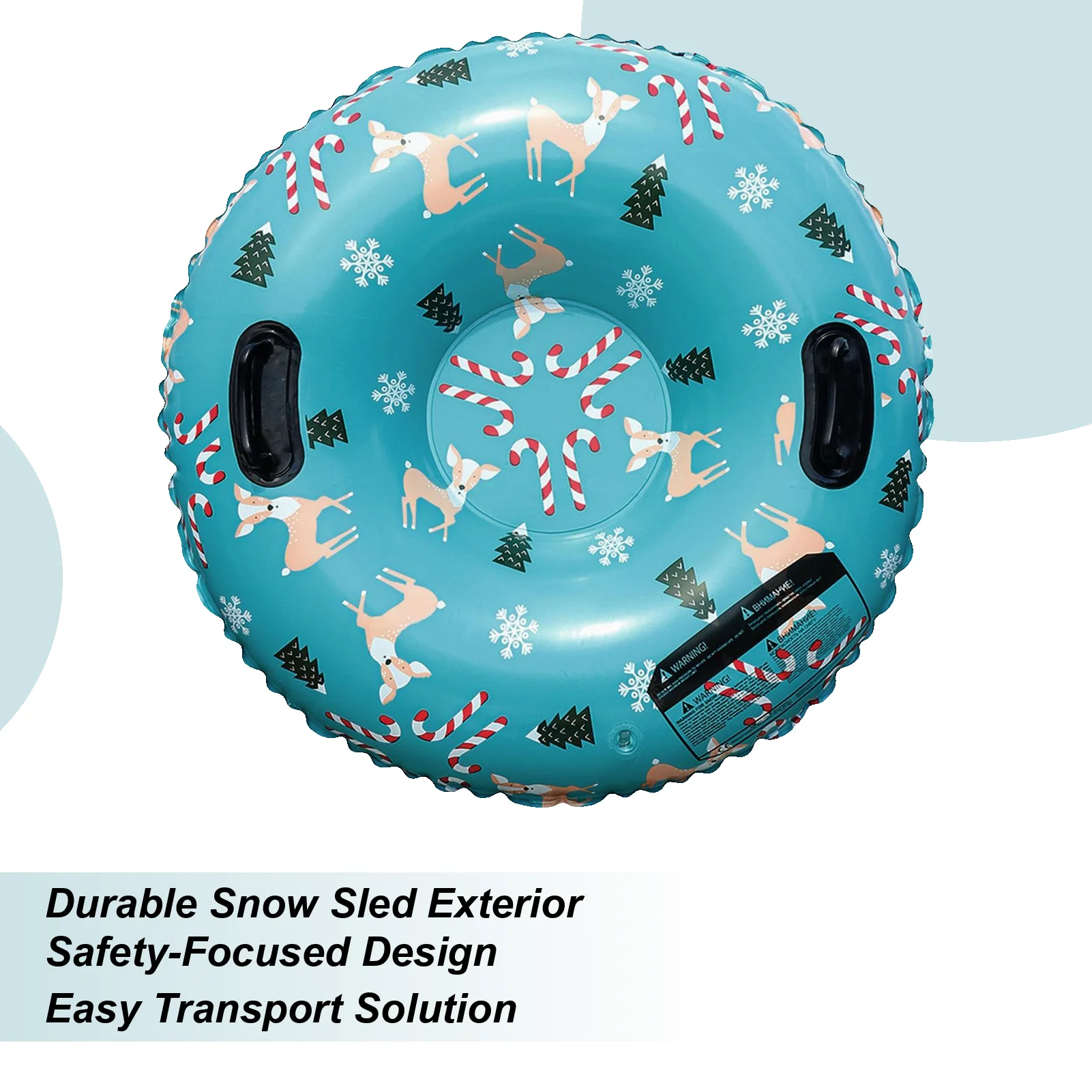 

1PC 90cm Snow Sledge Inflatable Ski Ring PVC Sledding Tube Thicken Snow Tubing Winter Snow Tube with Handle Skiing Accessories