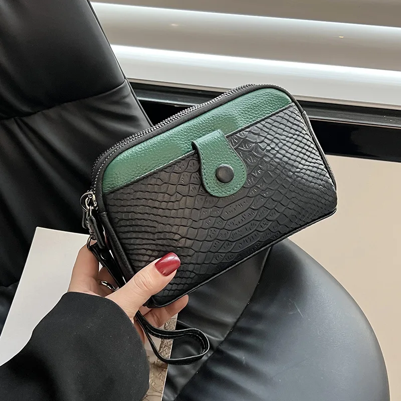 

2025 Новая модная женская сумка через плечо из натуральной кожи, минималистичный повседневный модный кошелек через плечо