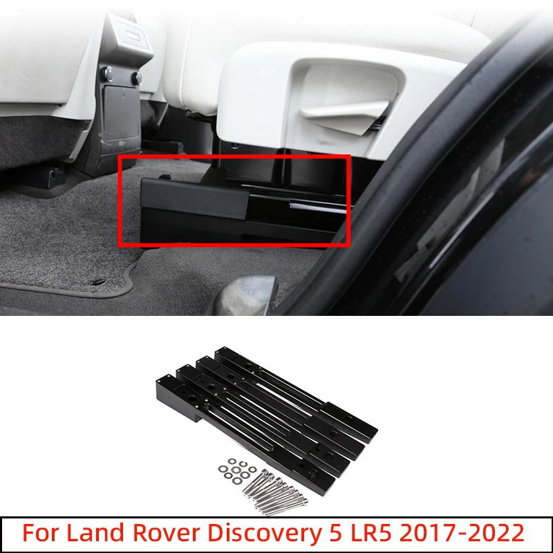For Land Rover Discovery 5 LR5 2017-2022 Aluminum alloy black car second row seat raised trim strip car interior accessories